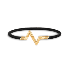 18K Louis Volt Upside Down Play Black Bracelet