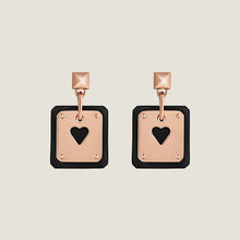 18K As De Coeur Black H Earrings