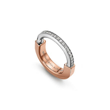 18K T Lock Diamond Rose Gold Ring