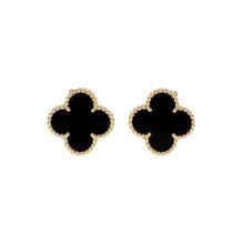 18k Van Cleef & Arpels Vintage Alhambra Black Earrings