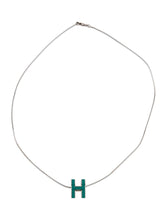 18K Mini Pop H Green Necklace