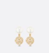 18K CD Tribales White Resin Pearls Earrings