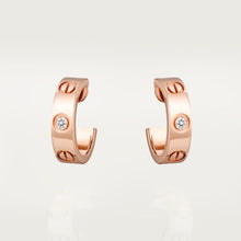 18K Cartier Love 2 Diamonds Earrings