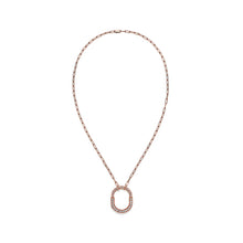 18K T Lock Pendant Pavé Diamonds Necklace