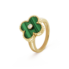 18K Van Cleef & Arpels Vintage Alhambra Malachite Ring