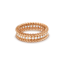 18K Rose Gold Perlée Diamonds Ring