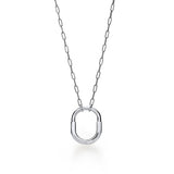 18K T Lock Pendant Pave Diamonds Necklace
