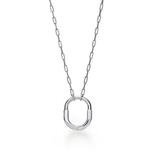 18K T Lock Pendant Pavé Diamonds Necklace