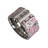 18K CD Monogram Enamel Ring