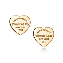 18K Return to Tiffany Heart Tag Stud Earrings