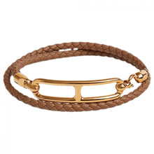 18K Roulis Double Tour Brown H Bracelet