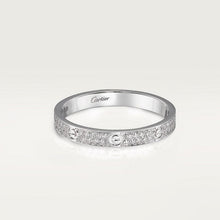 18K Cartier Love Diamond-Paved 3mm Ring