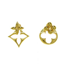 18K Louis Flower Gram Earrings