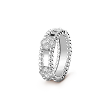 18K White Gold Van Cleef & Arpels Perlée Clovers Ring