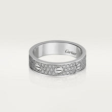 18K Cartier Love Diamond-Paved 5mm Ring