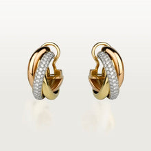18k Cartier Trinity Diamond Earrings