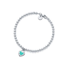 18K Return to Tiffany Love Blue Heart Tag Bead Bracelet