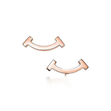 18K T Smile Earrings