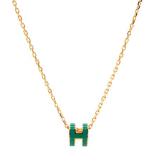 18K Mini Pop H Green Necklace