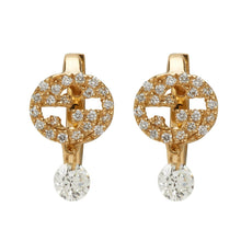 18k GUCCI Interlocking G Diamond Earrings