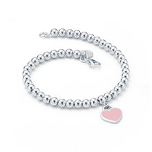 18K Return to Tiffany Pink Heart Tag Bead Bracelet