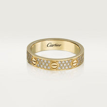 18K Cartier Love Diamond-Paved 5mm Ring