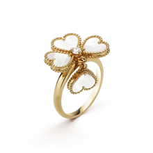18K Van Cleef & Arpels Sweet Alhambra Effeuillage Pearls Ring