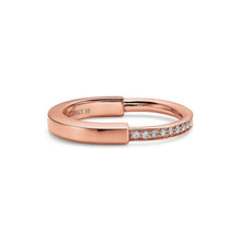 18K T Lock Diamonds Rose Gold Ring