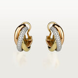 18k Cartier Trinity Diamond Earrings