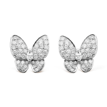 18k Van Cleef & Arpels Two Butterfly Diamonds Earrings