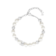 18K Louis Monogram White Pearls Bracelet