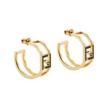 18K F Forever Oval Earrings