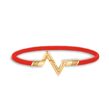 18K Louis Volt Upside Down Play Red Bracelet