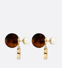 18K CD Tribales Brown Resin Pearls Earrings