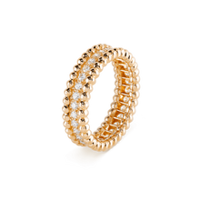 18K Yellow Gold Van Cleef & Arpels Perlée Diamonds Ring