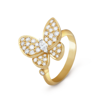 18K Van Cleef & Arpels VCA Two Butterfly Ring