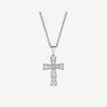 18K BVLGARI Cross Diamond Pendants Necklace