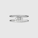 Double G Interlocking G Thin Open Ring