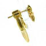 18K Louis Flower Gram Earrings