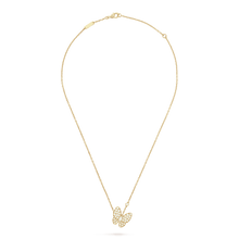 18K Two Butterfly Necklace