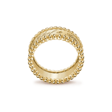 18K Yellow Gold Perlée Signature Ring