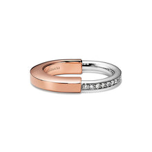 18K T Lock Diamond Rose Gold Ring