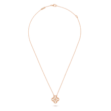 18K Rose Gold Sweet Alhambra Diamond Necklace