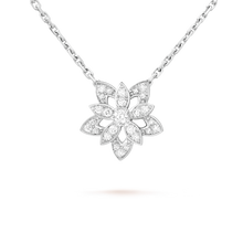 18K Van Cleef & Arpels Lotus Openwork Pendant Necklace