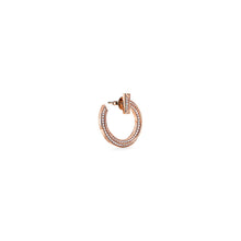 18K T T1 Open Hoop Rose Gold Earrings