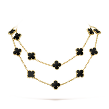 18K Van Cleef & Arpels Vintage Alhambra 20 Motifs Long Necklace