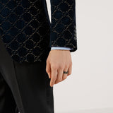 18K GG Interlocking G Icon Black Corundum Ring