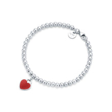 18K Return to Tiffany Red Heart Tag Bead Bracelet