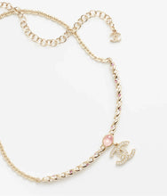 18K CC Pink Crystal Necklace