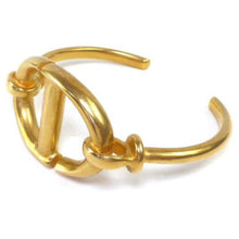 18K CD Navy Logo Bangle Open Cuff Bracelet